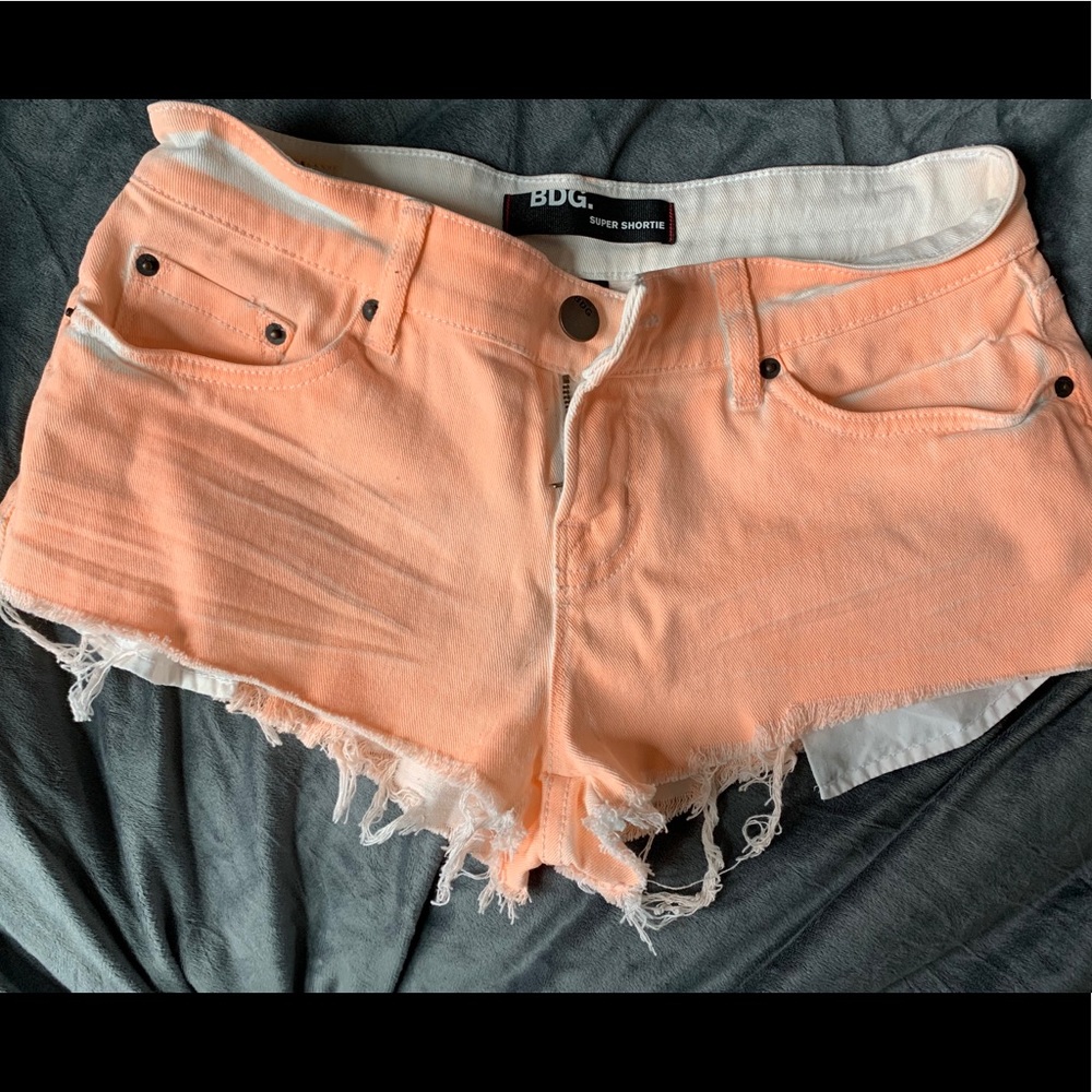 BDG Orange Jean Shorts